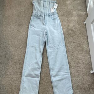 Good American Light Blue Women's Jean Jumpsuit